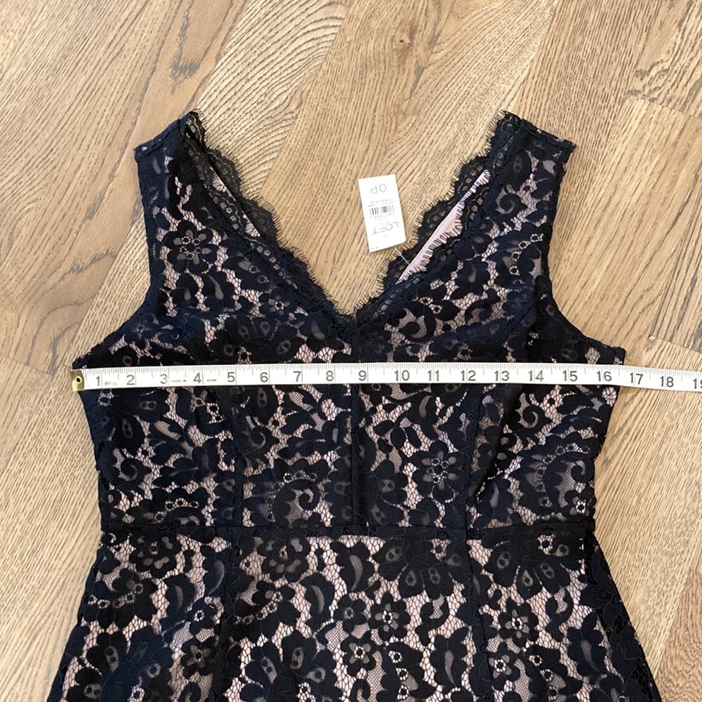 NWT Loft Black Lace cocktail dress - Picture 3 of 8